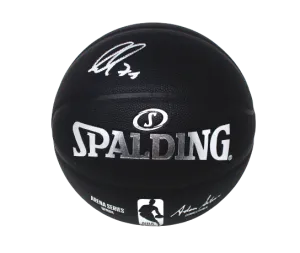 Luka Doncic Dallas Mavericks Signed Black Spalding Autograph Basketball Fanatics