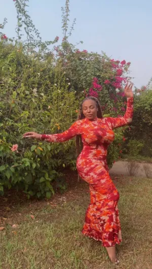 M. Bah Long Sleeve Hourglass Maxi