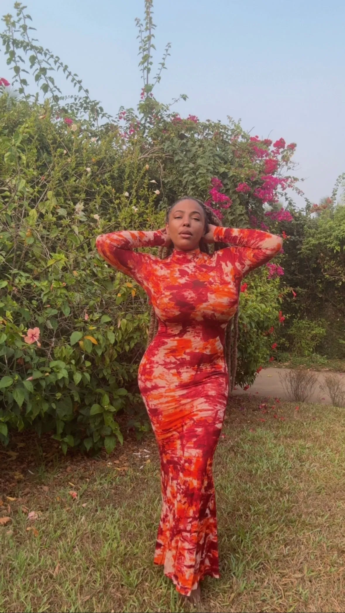M. Bah Long Sleeve Hourglass Maxi