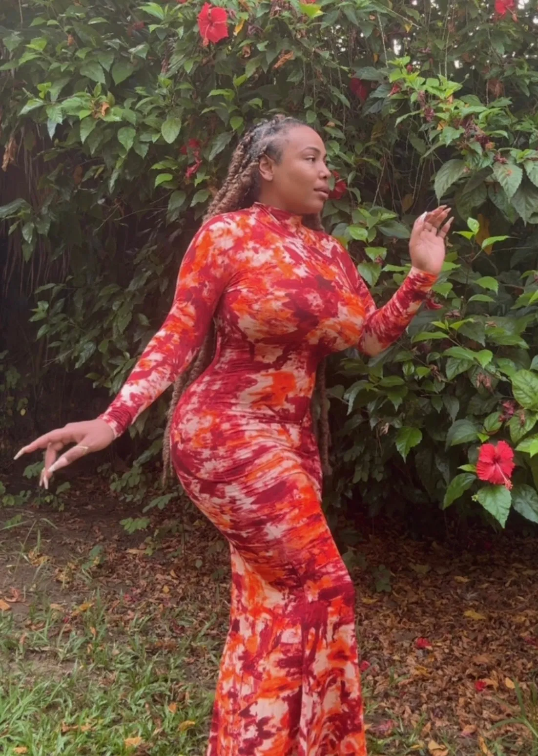 M. Bah Long Sleeve Hourglass Maxi