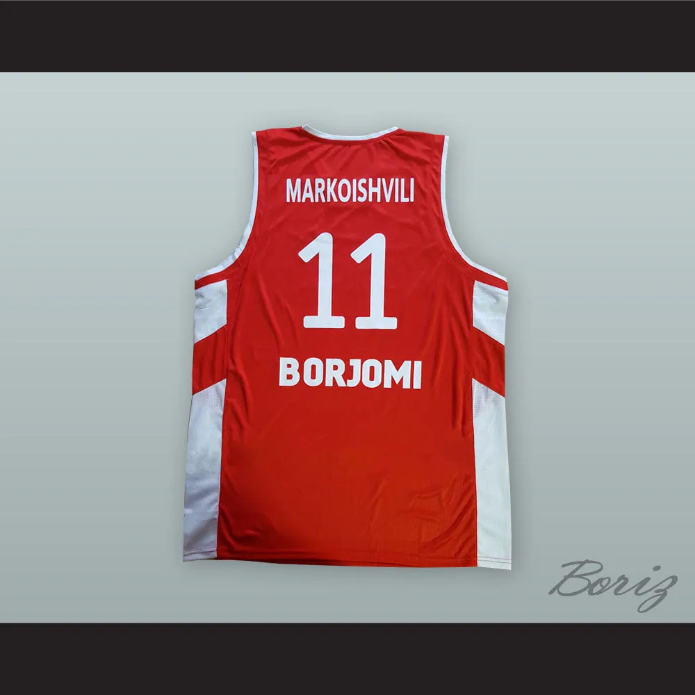 Manuchar Markoishvili 11 Georgia National Team Red Basketball Jersey