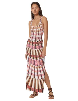 Mara Hoffman Racerback Maxi Dress in Shells Flamingo