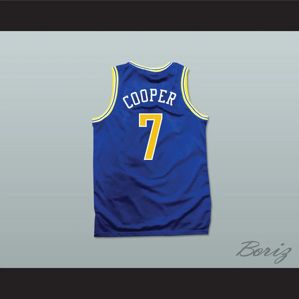Mark Cooper 7 Pro Career Blue Basketball Jersey Hangin with Mr. Cooper