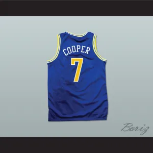 Mark Cooper 7 Pro Career Blue Basketball Jersey Hangin with Mr. Cooper