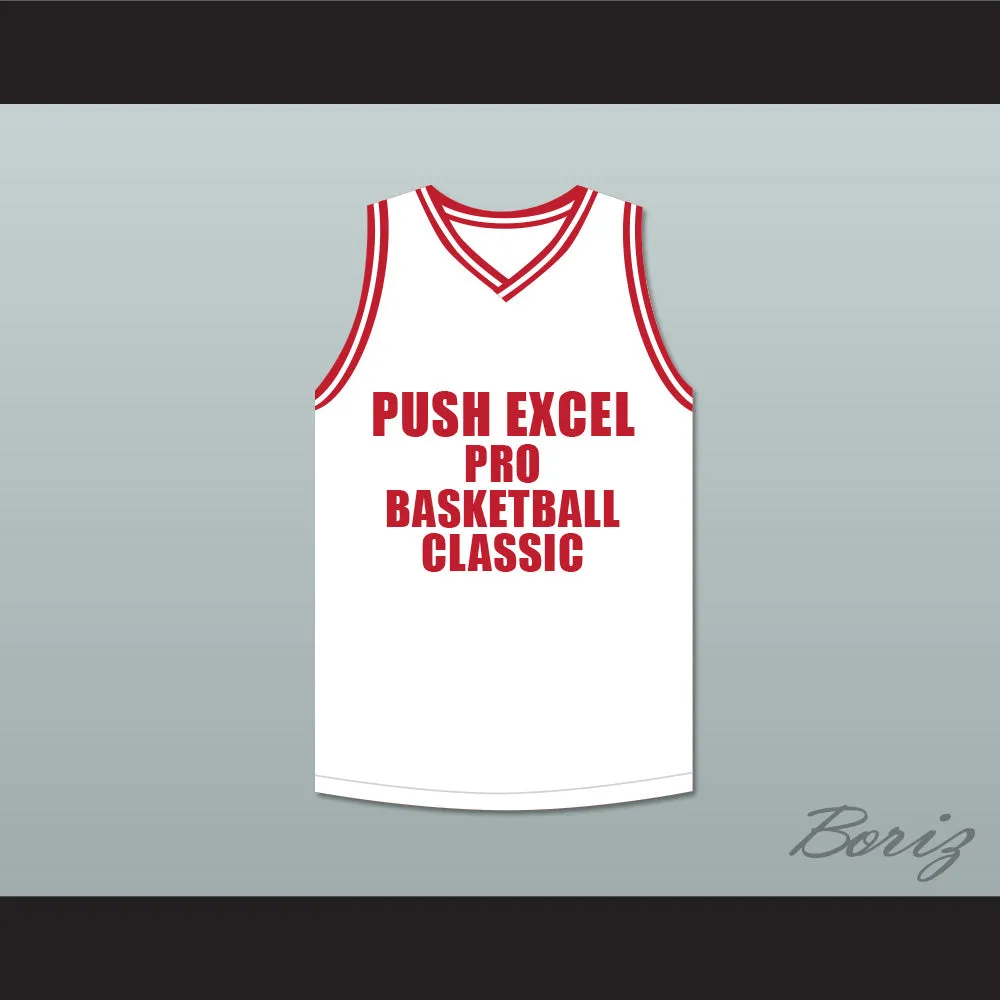 Mark Jackson 13 Push Excel Pro Basketball Classic White Basketball Jersey 1988 Charity Event