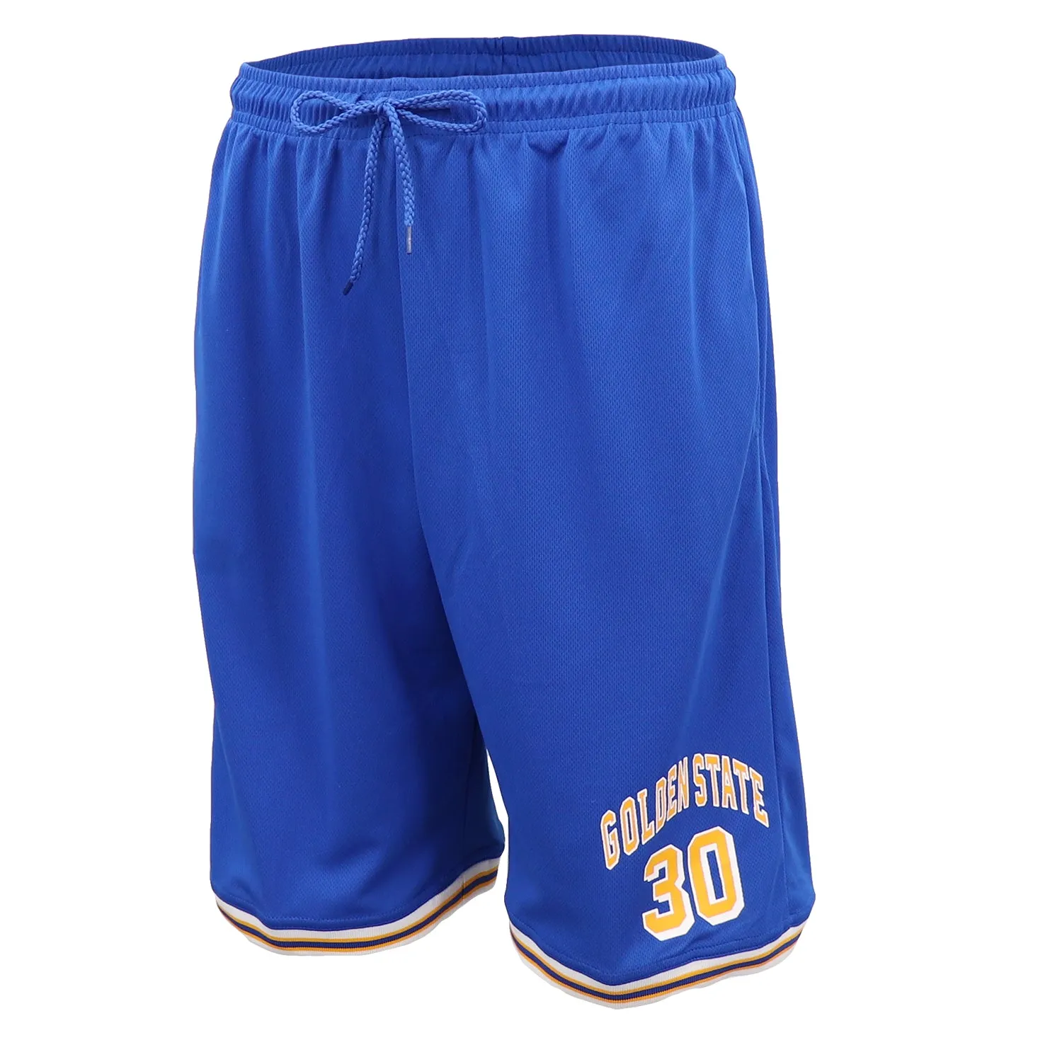 Men's Basketball Sports Shorts Gym Jogging Swim Board Boxing Sweat Casual Pants, Yellow - Golden State 30, S