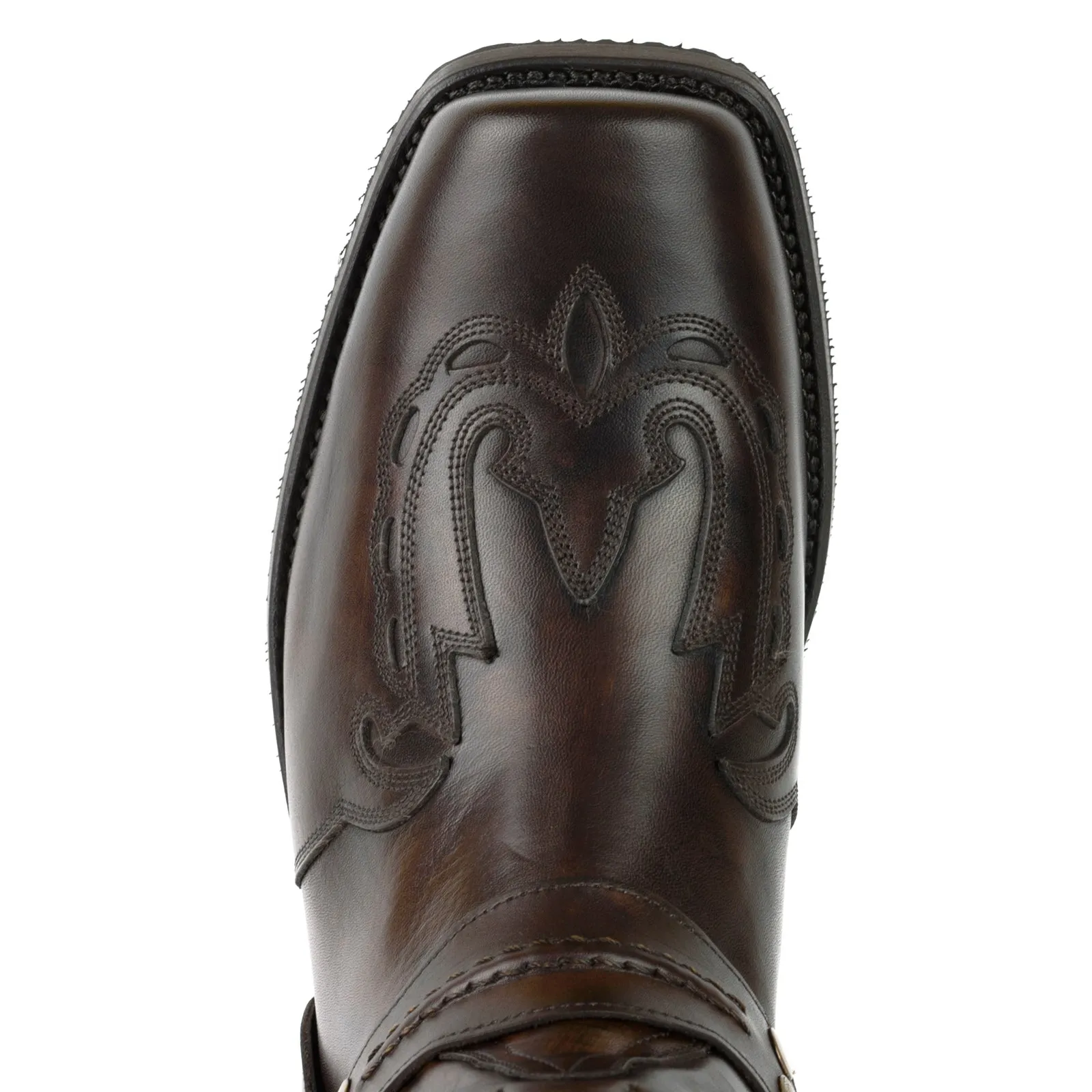Men's Biker Motard Boots 2471 Handmade Dark Brown Leather