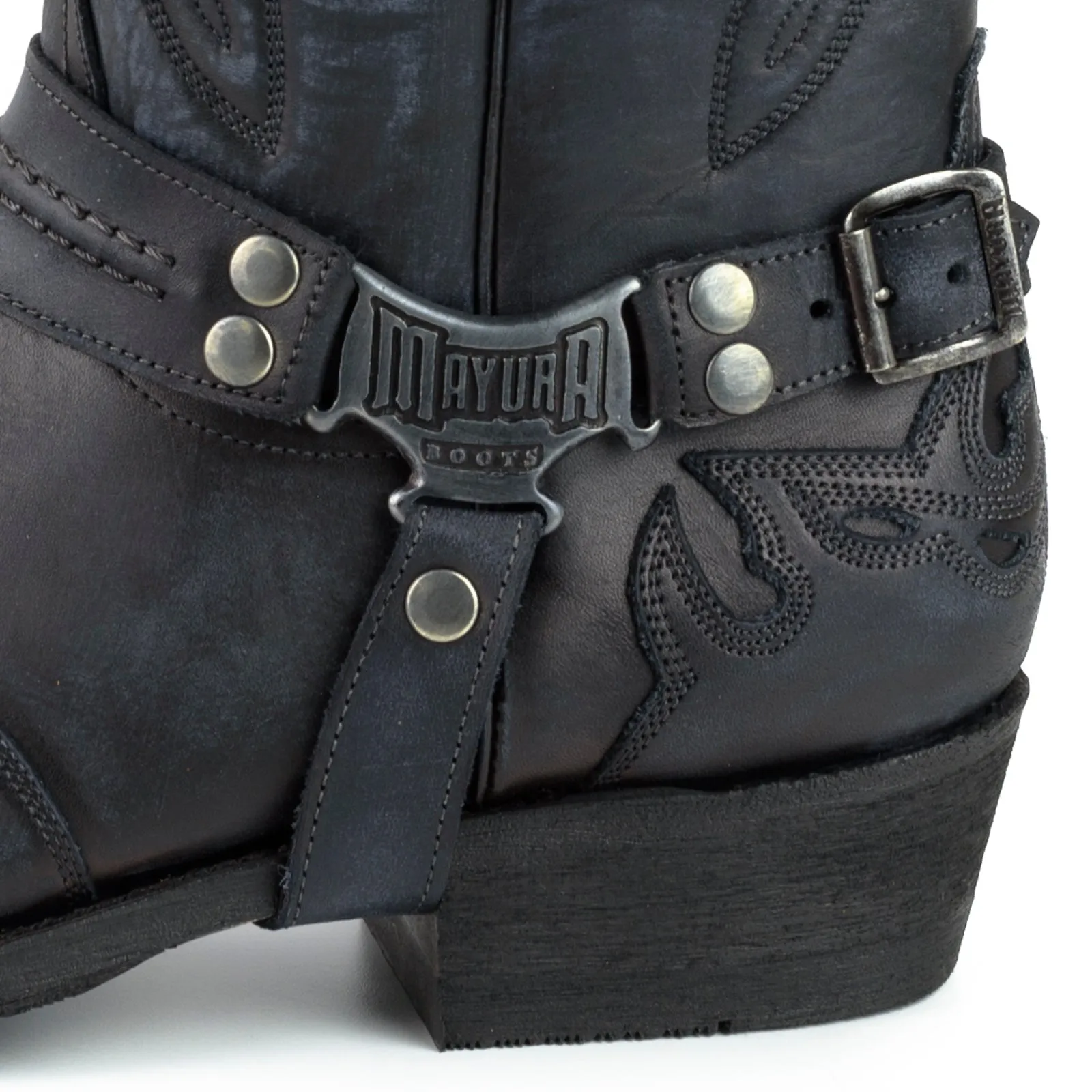 Men's Biker Motard Boots 2471 Handmade Suede Black