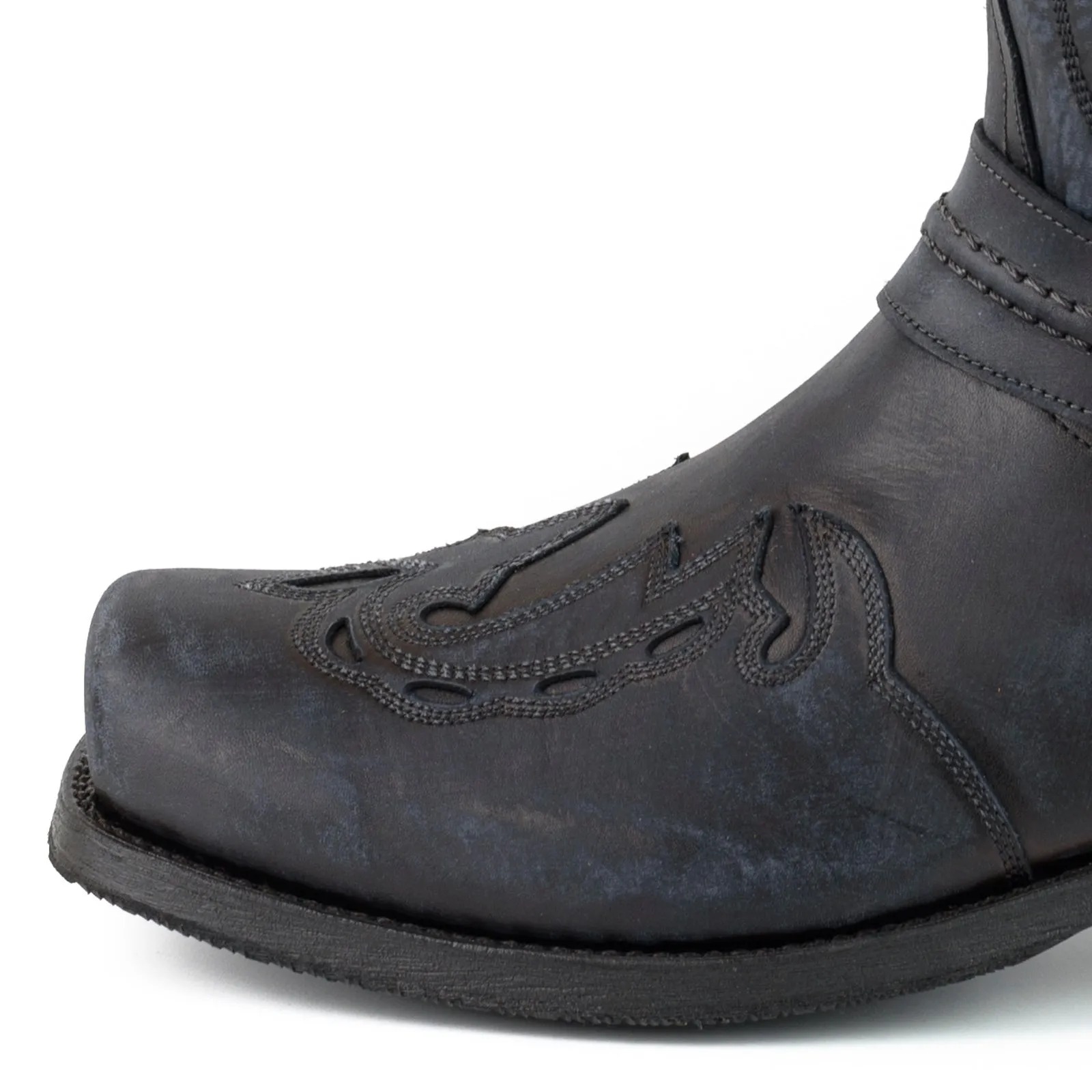 Men's Biker Motard Boots 2471 Handmade Suede Black