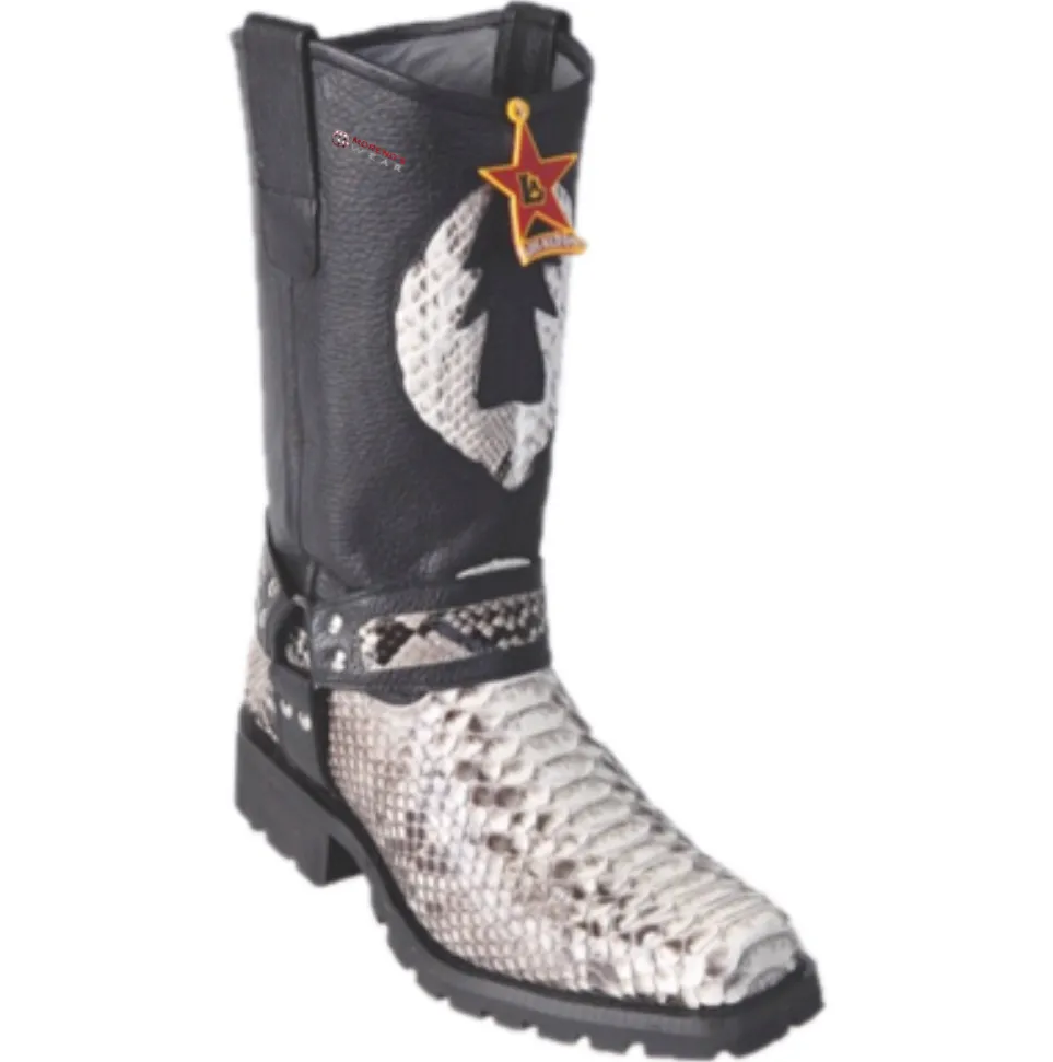 Men’s Los Altos Python Biker Boots