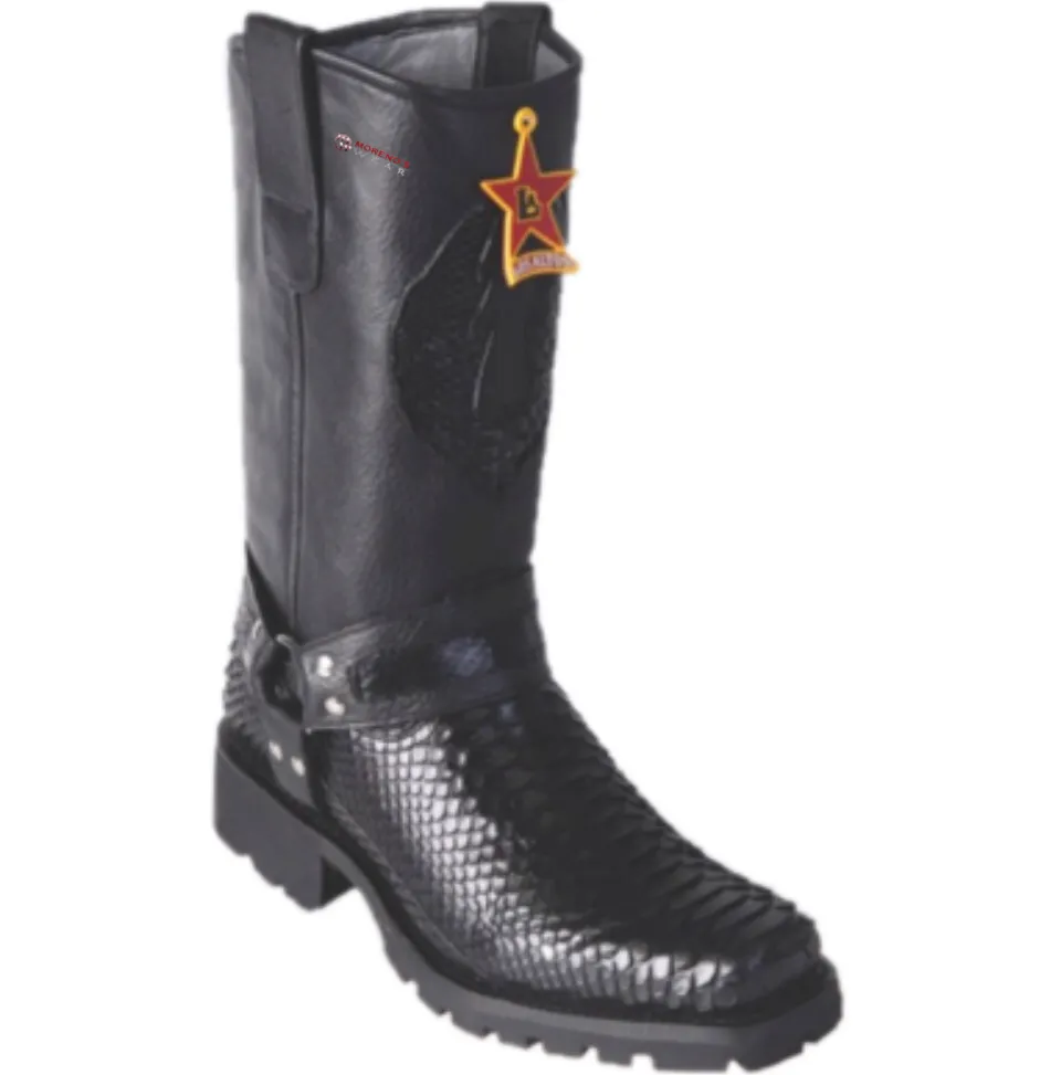 Men’s Los Altos Python Biker Boots