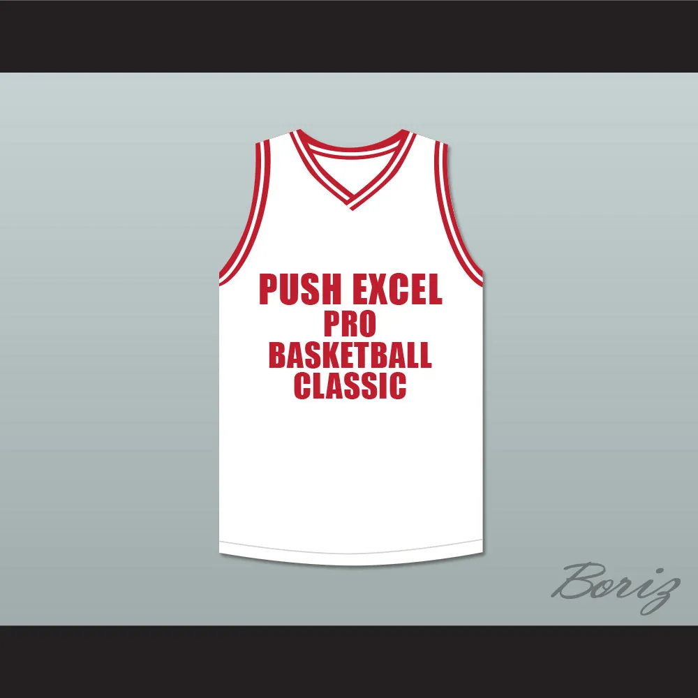 Michael Jordan 23 Push Excel Pro Basketball Classic White Basketball Jersey 1988 Charity Event