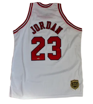 Michael Jordan Chicago Bulls LE #/23 Signed Mitchell & Ness White Jersey UDA