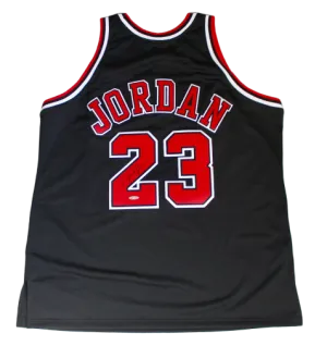 Michael Jordan Chicago Bulls Signed Authentic Mitchell & Ness Black Jersey UDA