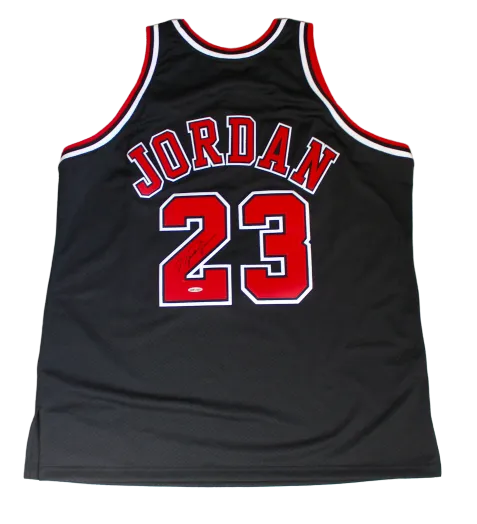 Michael Jordan Chicago Bulls Signed Authentic Mitchell & Ness Black Jersey UDA