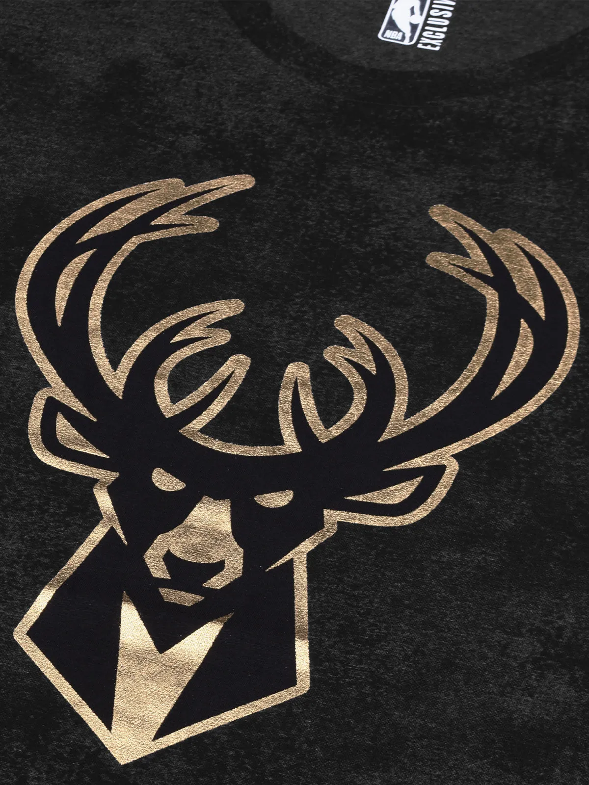 Milwaukee Bucks: Logo Oversized T Shirt - Anthra Melange