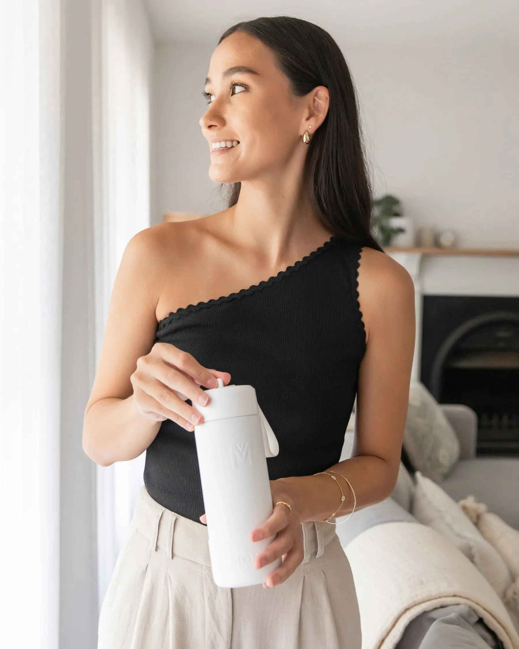 MontiiCo Fusion Sipper Lid Drink Bottle | Blizzard - 475ml