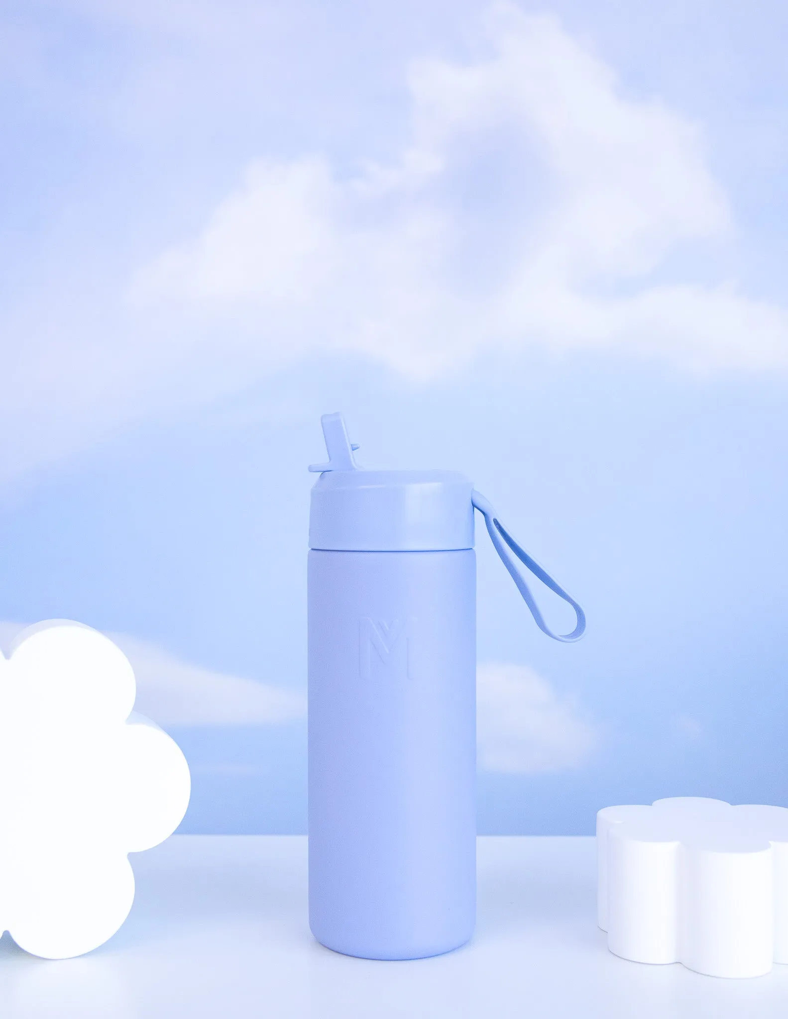 MontiiCo Fusion Sipper Lid Drink Bottle | Cloud - 475ml