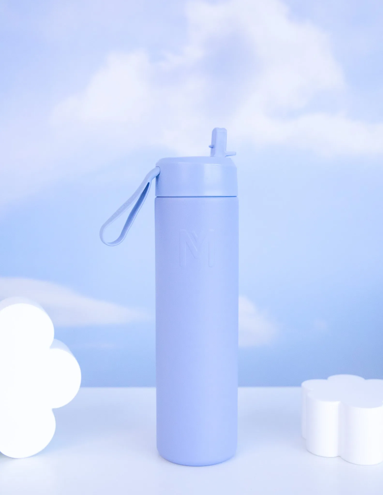 MontiiCo Fusion Sipper Lid Drink Bottle | Cloud - 700ml