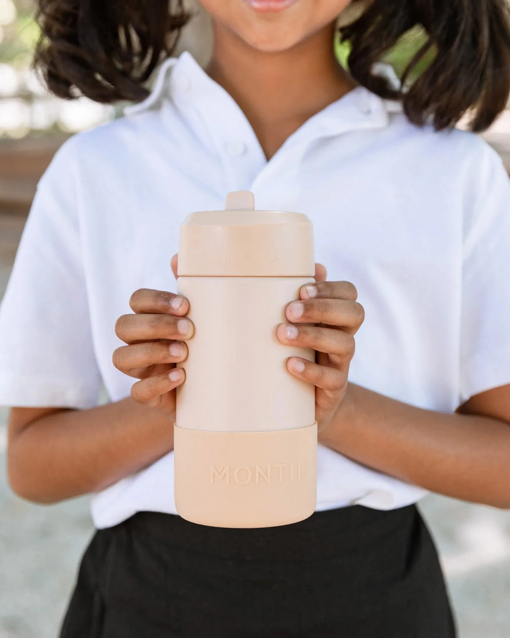MontiiCo Fusion Sipper Lid Drink Bottle | Dune - 350ml