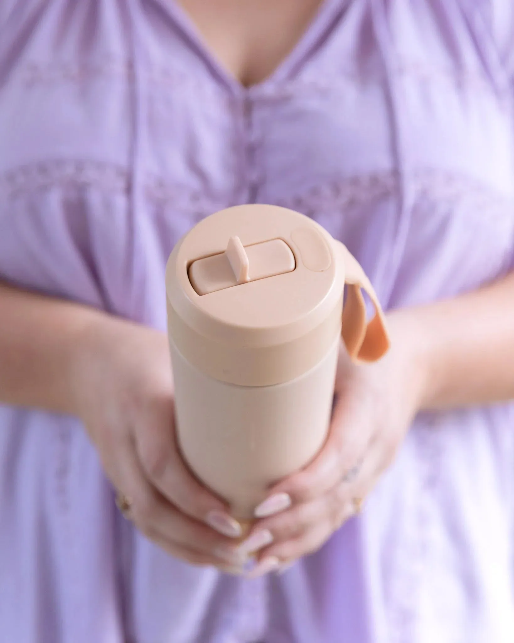 MontiiCo Fusion Sipper Lid Drink Bottle | Dune - 475ml