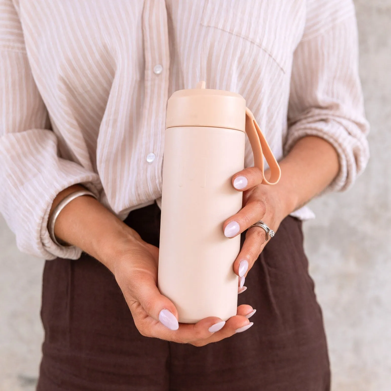 MontiiCo Fusion Sipper Lid Drink Bottle | Dune - 475ml
