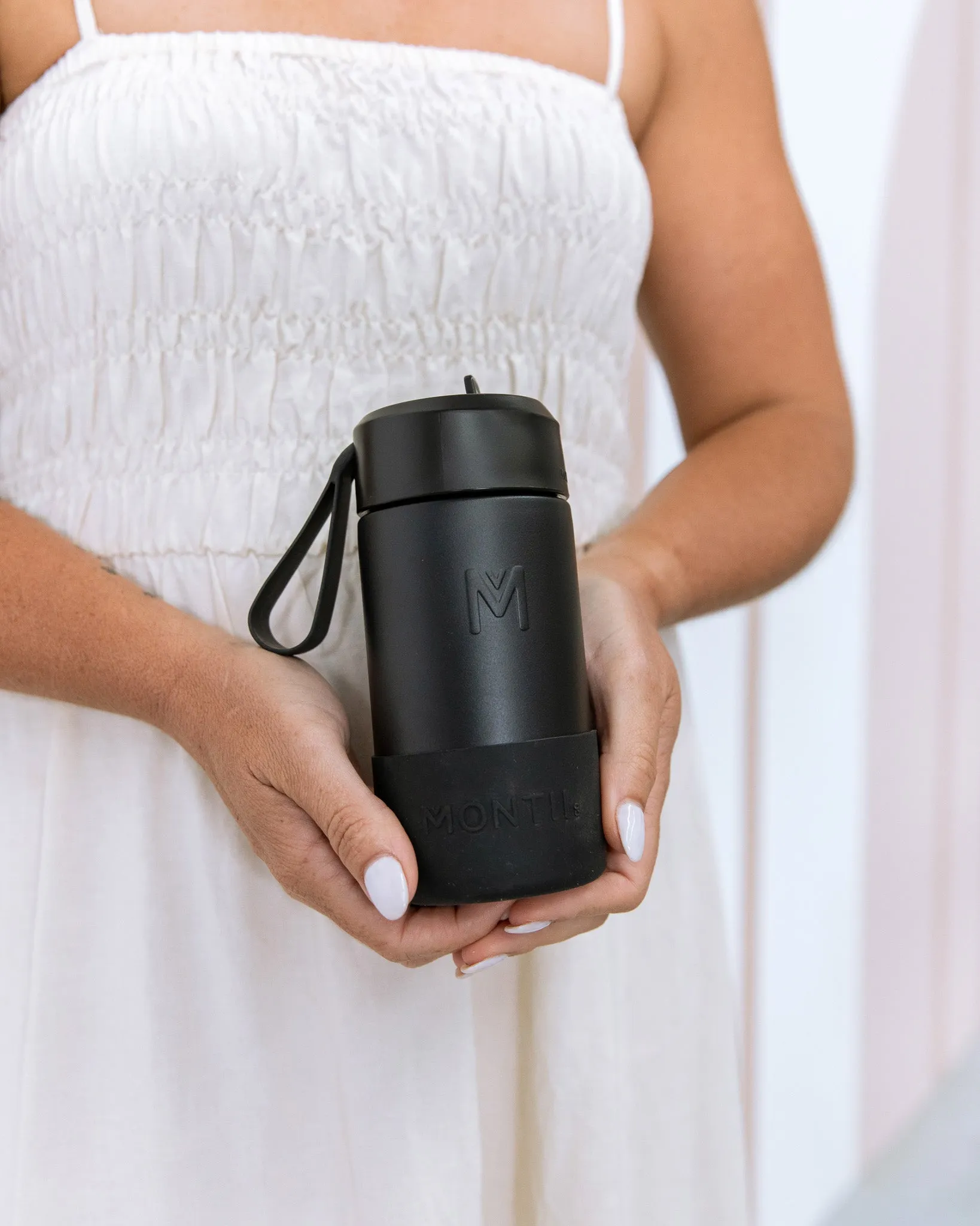 MontiiCo Fusion Sipper Lid Drink Bottle | Midnight - 350ml