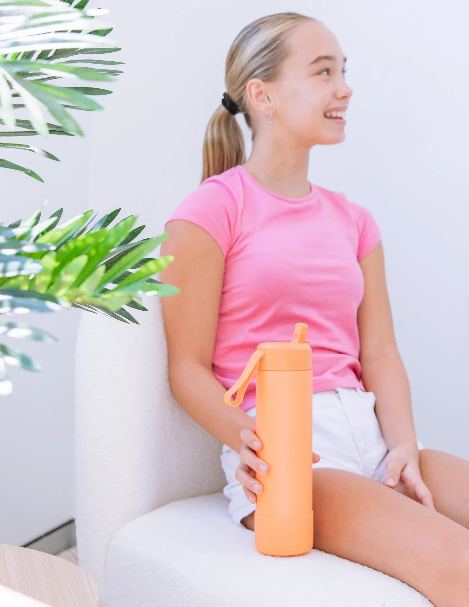 MontiiCo Fusion Sipper Lid Drink Bottle | Tangerine - 700ml