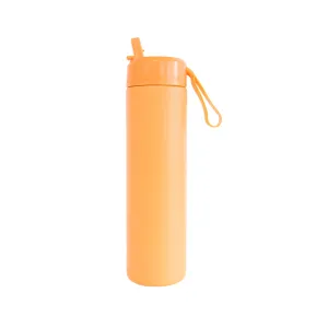 MontiiCo Fusion Sipper Lid Drink Bottle | Tangerine - 700ml