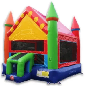 Multi-Colored Castle Bounce House
