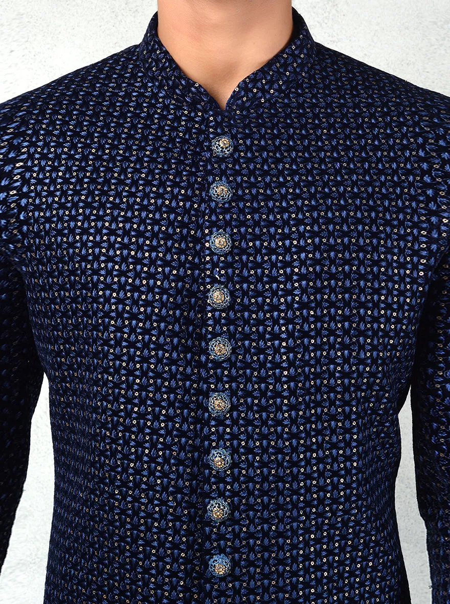 Navy Blue Indowestern | Azania