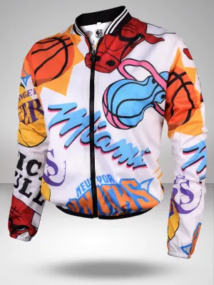 NBA: Women's Logo Mash Crop Jacket - White