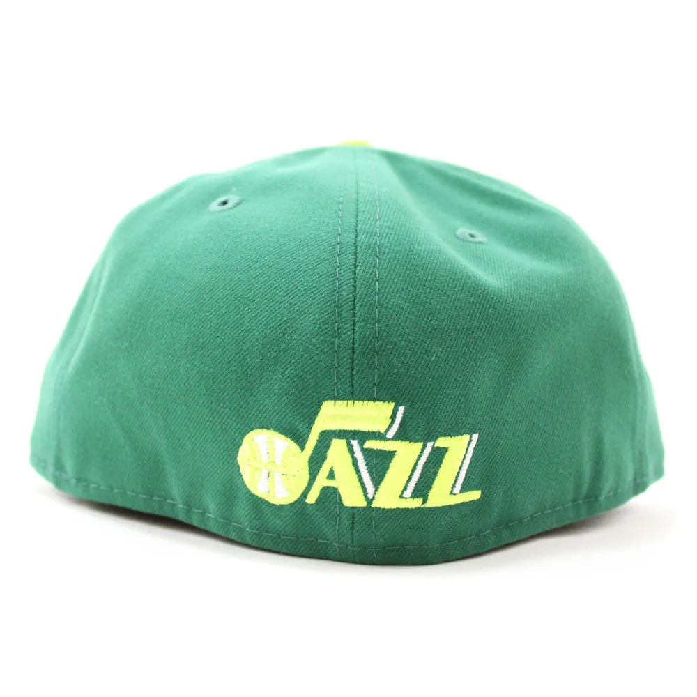 New Orleans Jazz New Era 59Fifty Fitted Hat (Green Lime)