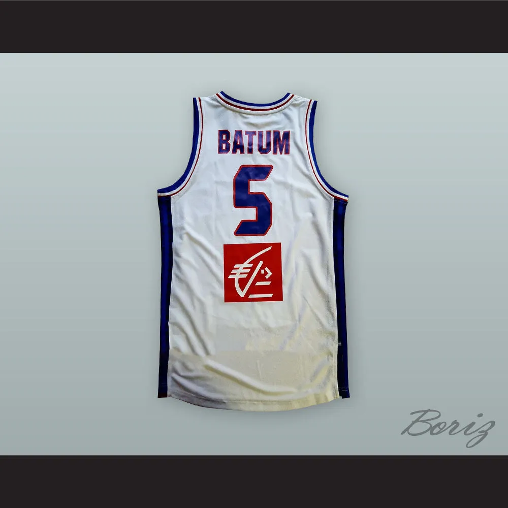 Nicolas Batum 5 France National Team White Basketball Jersey