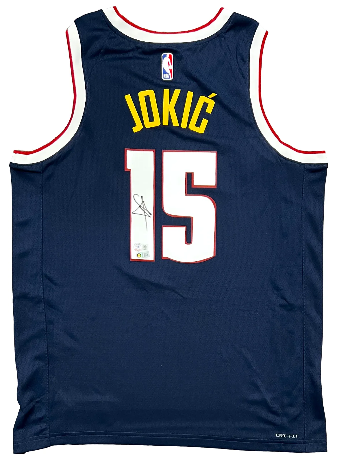 Nikola Jokic Denver Nuggets Signed Navy Nike Icon Swingman Jersey BAS Beckett