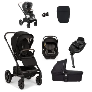 Nuna MIXX Next & ARRA Next Bundle - Caviar (Chocolate & Tan Leatherette)