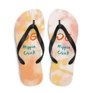 Orange Tie Dye Flip-Flops