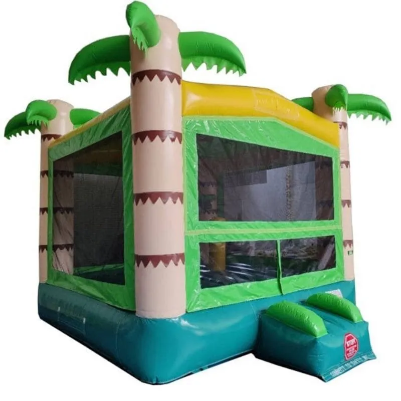 Palm Tree Bounce House with Hoop
