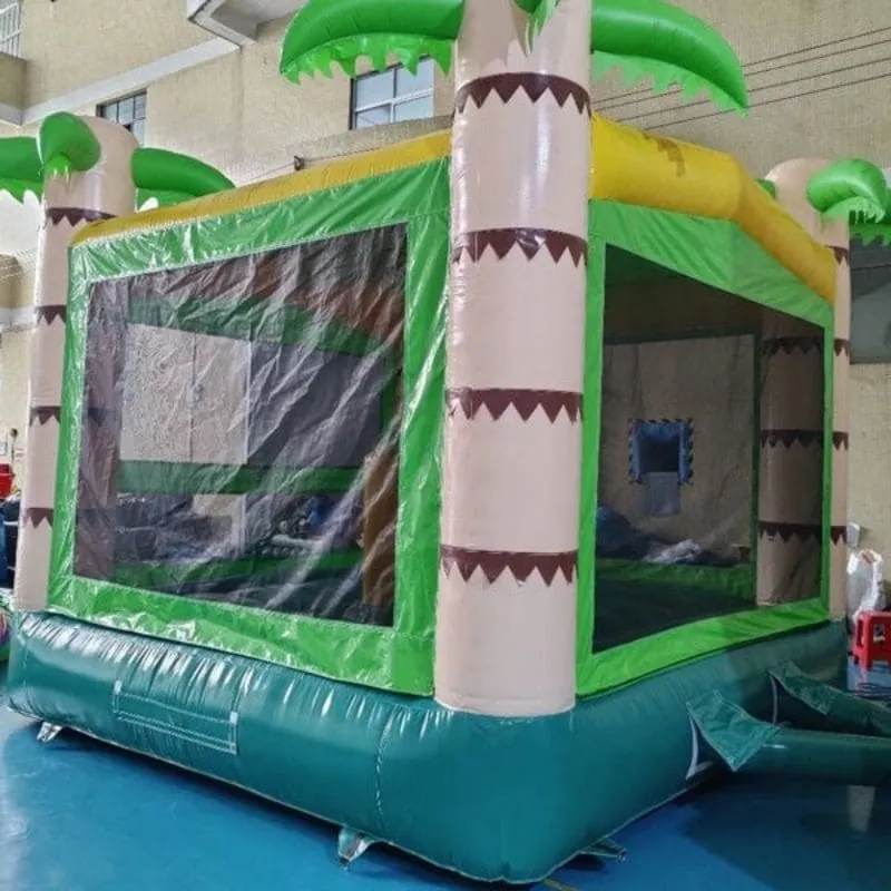 Palm Tree Bounce House with Hoop