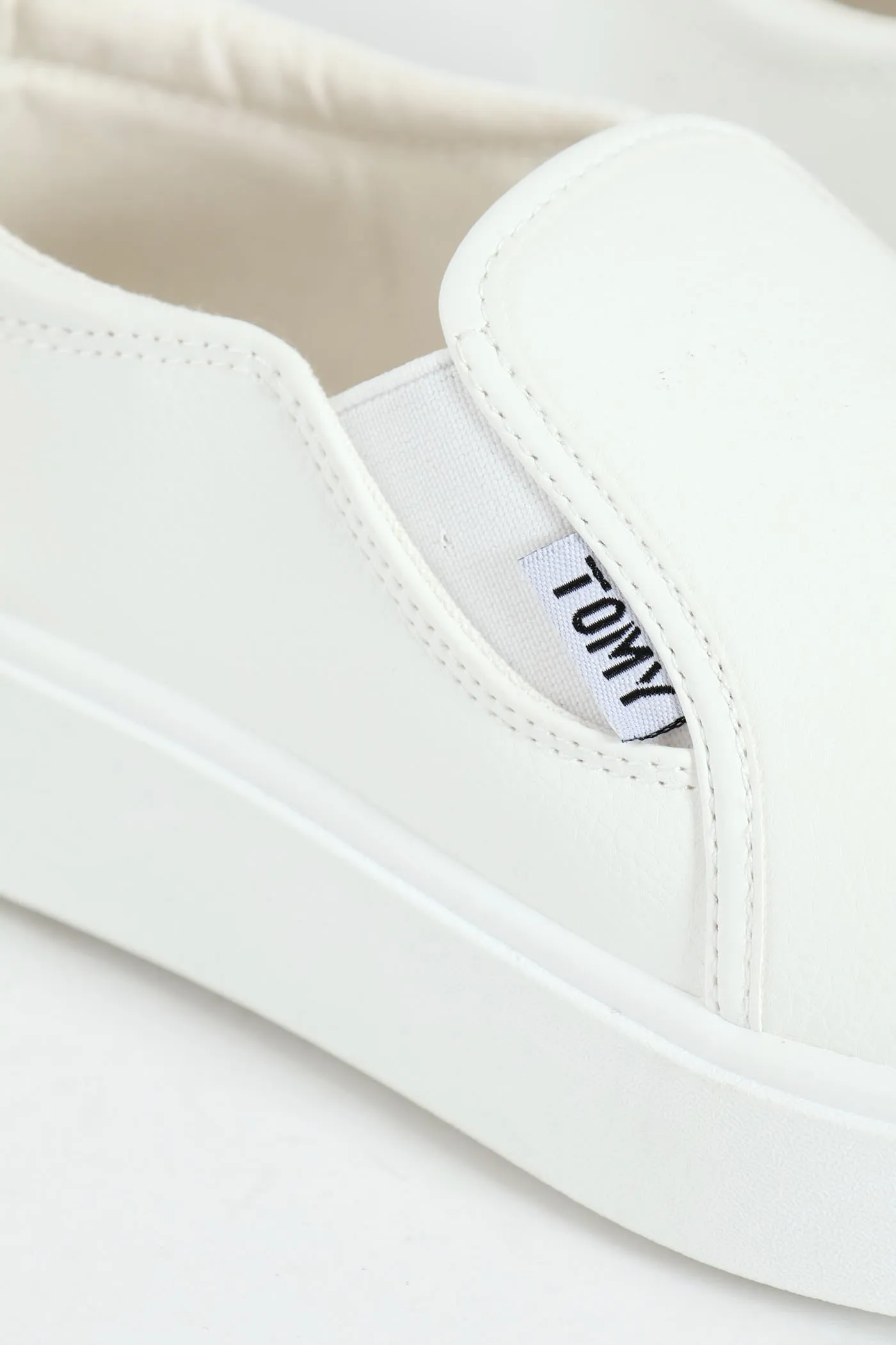 Parker Side Gusset Slip On - White