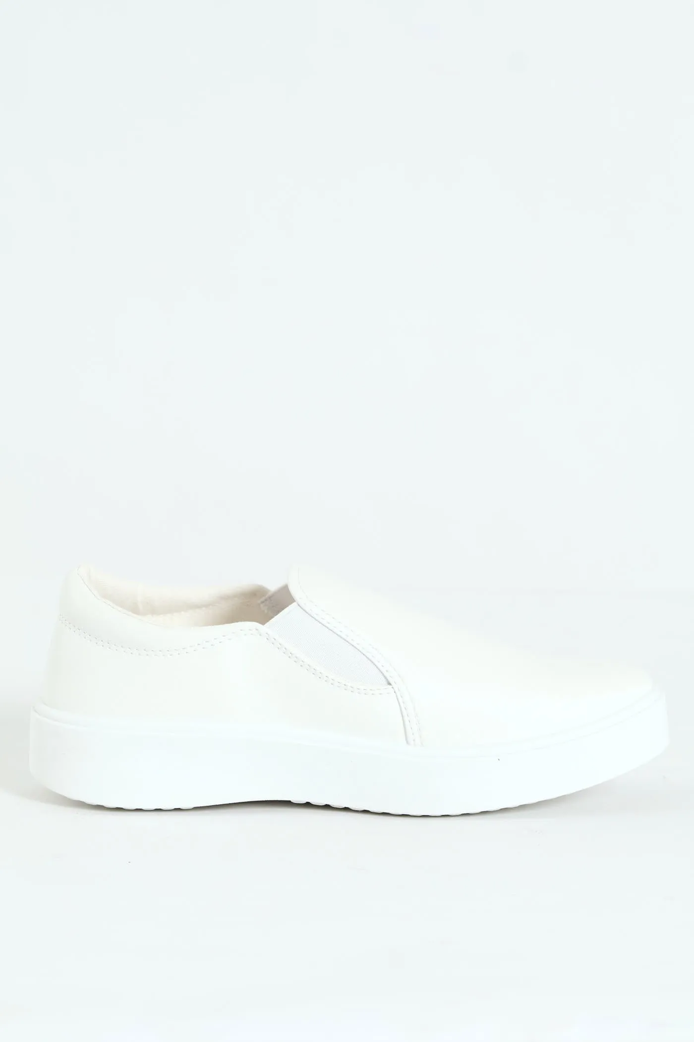 Parker Side Gusset Slip On - White