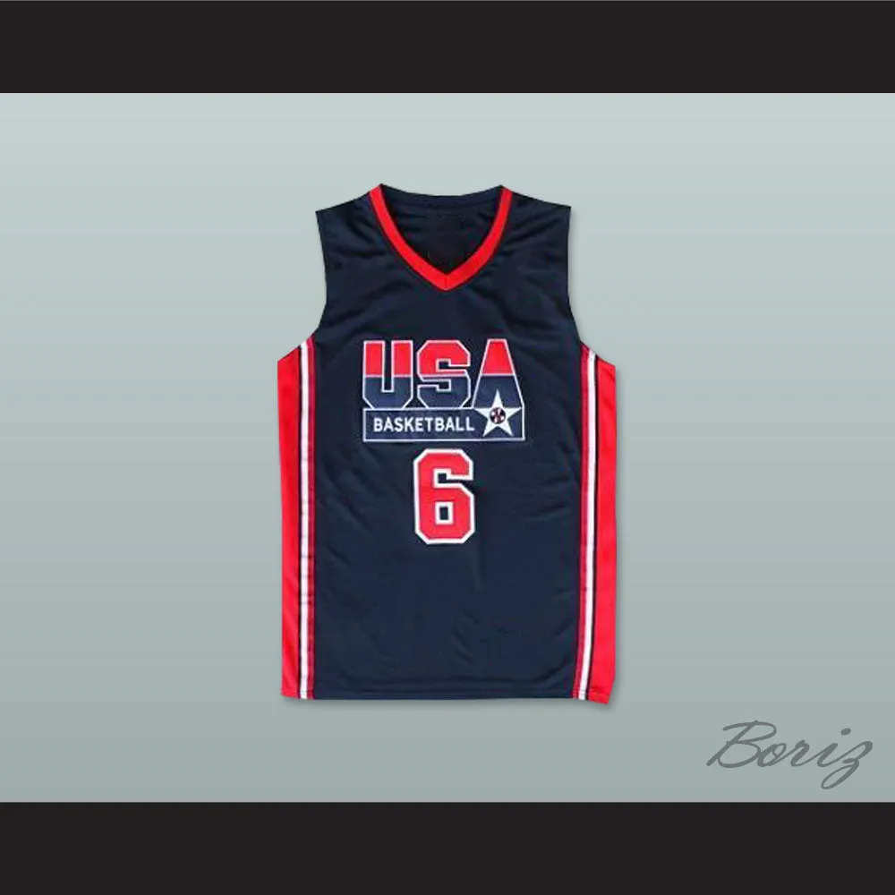 Patrick Ewing 6 USA Team Away Basketball Jersey