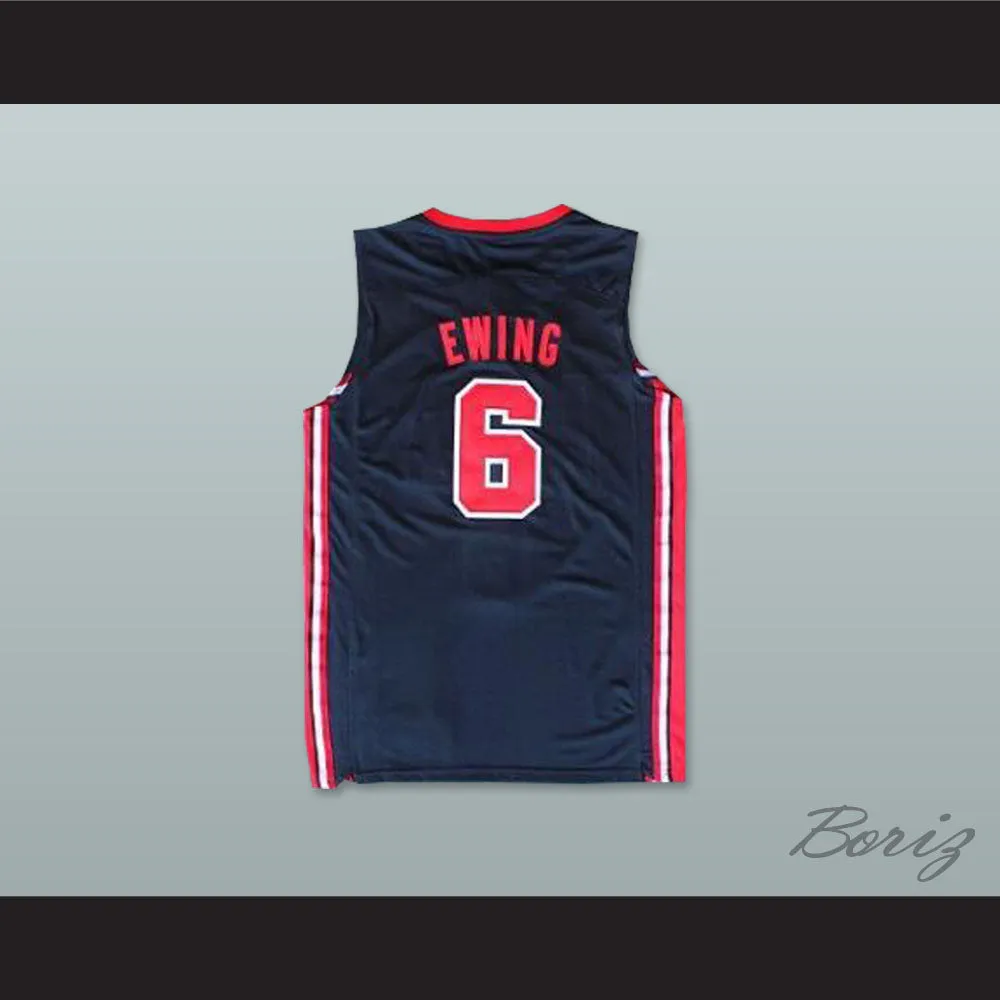 Patrick Ewing 6 USA Team Away Basketball Jersey