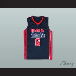 Patrick Ewing 6 USA Team Away Basketball Jersey