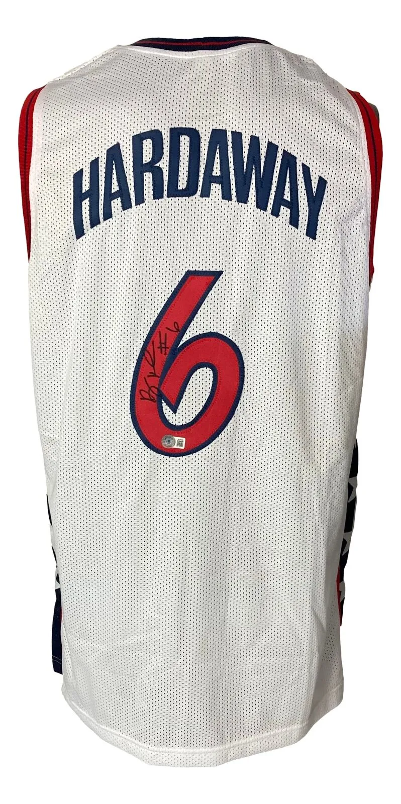 Penny Hardaway Signed White Olympic Basketball Jersey BAS ITP