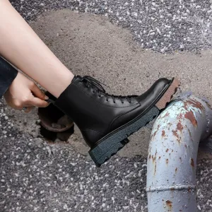 Platform Motorcycle Boots Street Style
