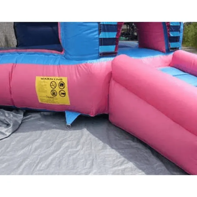 Princess Bounce House Pink and Blue Castle Inflatable