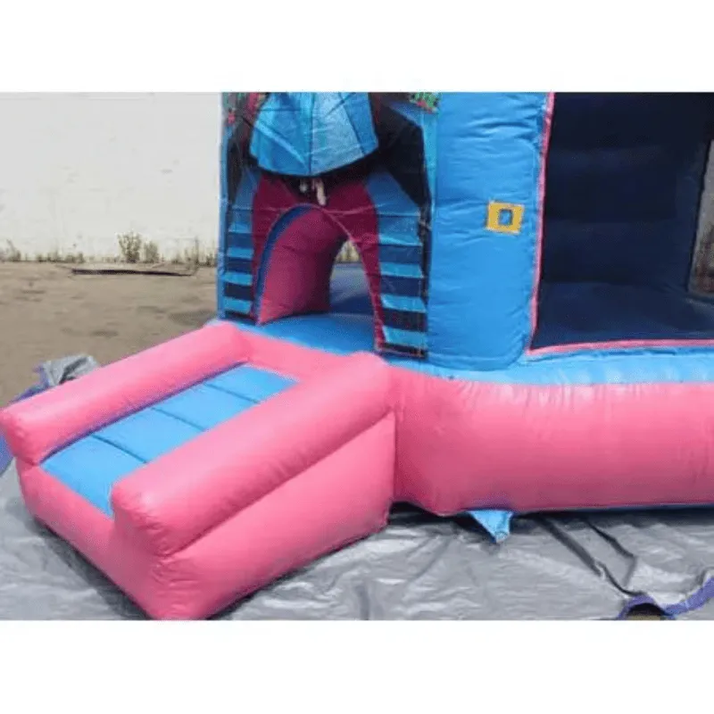 Princess Bounce House Pink and Blue Castle Inflatable