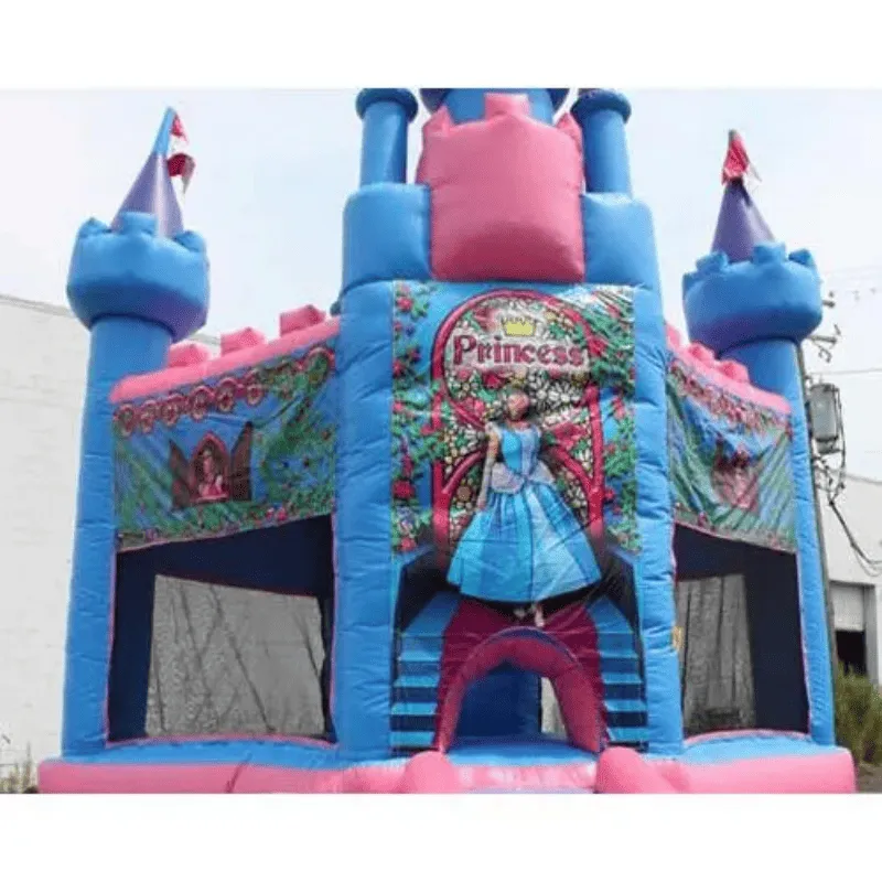 Princess Bounce House Pink and Blue Castle Inflatable