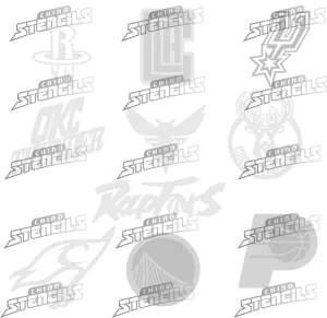 Pro Basketball t-shirt stencils